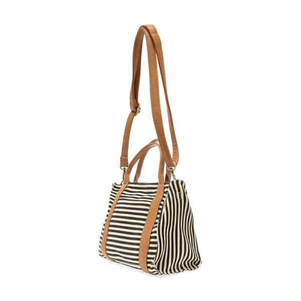 Black & White Gwen Medium Canvas Tote - Miles and Bishop