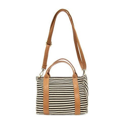 Black & White Gwen Medium Canvas Tote - Miles and Bishop