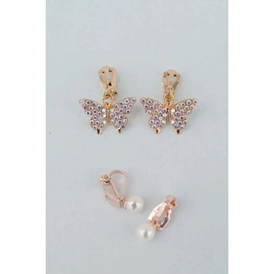 Boutique Butterfly Clip On Earrings - Miles and Bishop