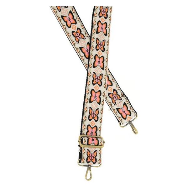 Butterfly Embroidered Guitar Strap - Miles and Bishop
