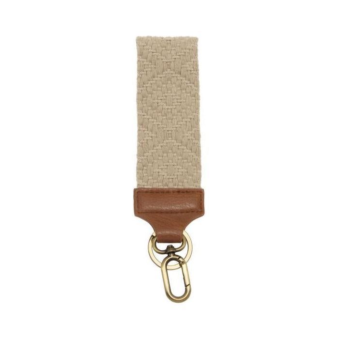 Camel Simple Geo Wristlet Keychain - Miles and Bishop