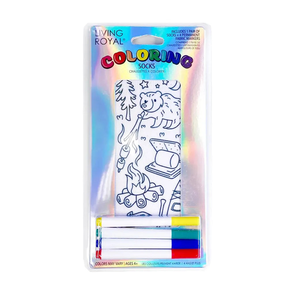 Camping Coloring Socks - Miles and Bishop