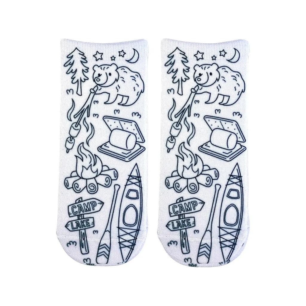Camping Coloring Socks - Miles and Bishop