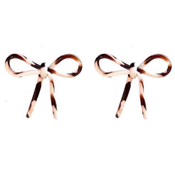 Cocoa Bow Statement Stud Earrings - Miles and Bishop