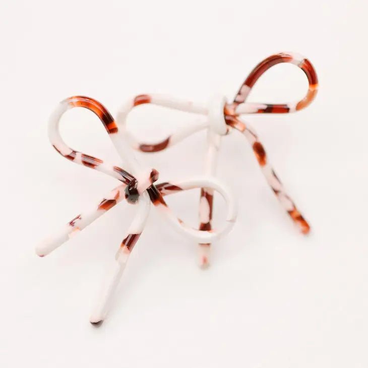 Cocoa Bow Statement Stud Earrings - Miles and Bishop