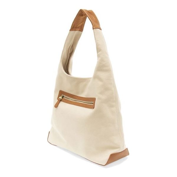 Cream April Canvas Hobo - Miles and Bishop