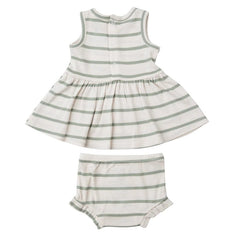 Desert Sage + Sugar Swizzle Peplum Tank with Bloomers - Miles and Bishop