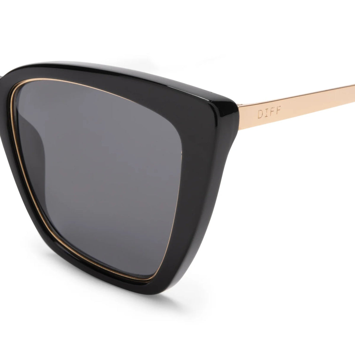 Diff Becky IV Black Grey Polarized Sunglasses - Miles and Bishop