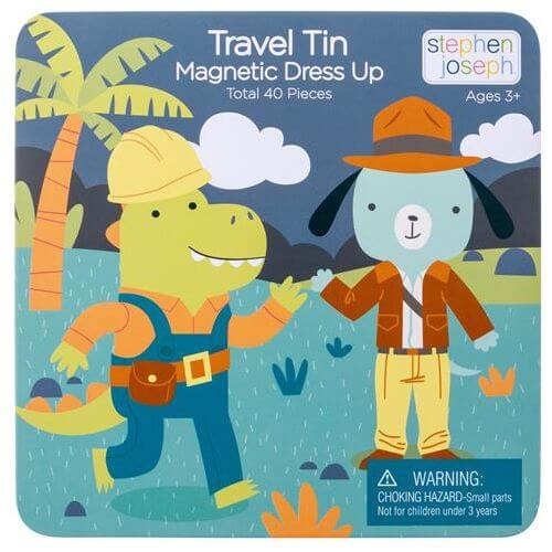 Dino & Dog Magnetic Dress Up Travel Tin - Miles and Bishop