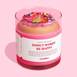 Donut Worry Be Happy Candle - Miles and Bishop