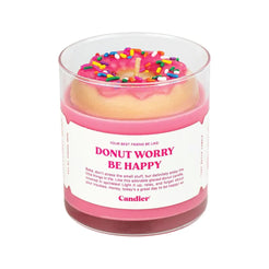 Donut Worry Be Happy Candle - Miles and Bishop