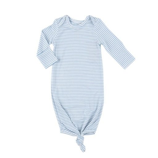 Dream Blue Stripe Knotted Gown - Miles and Bishop