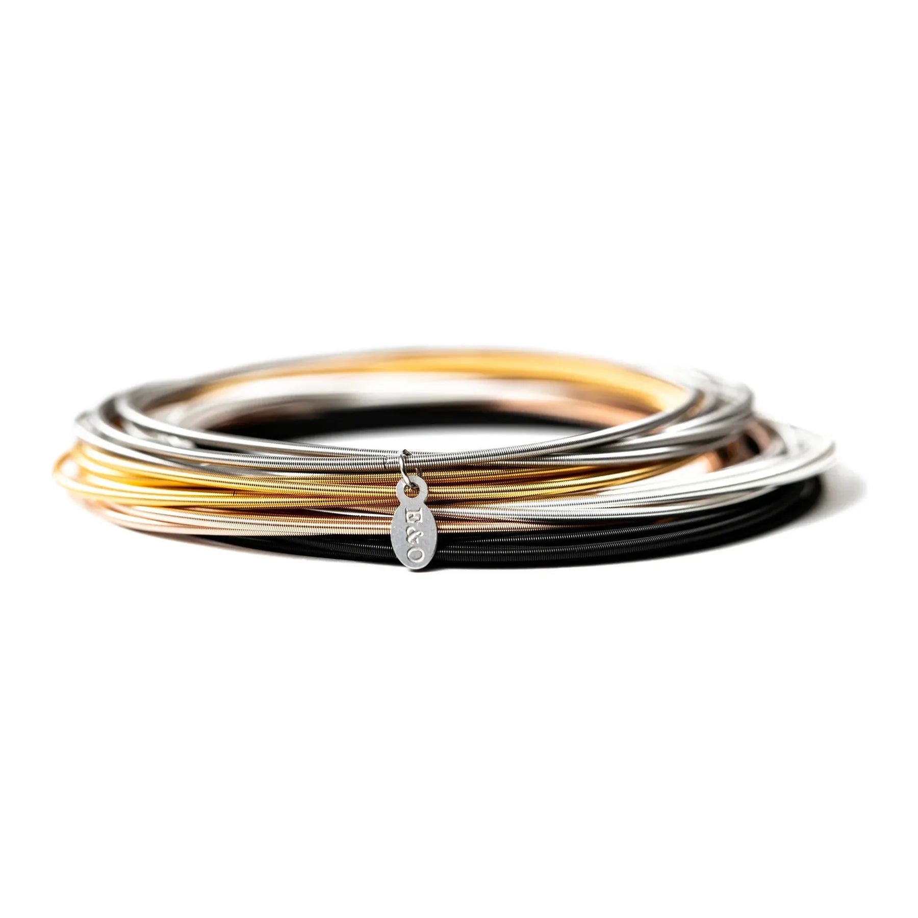 E&O Mixed Metals Dia Bracelets 7" - Miles and Bishop