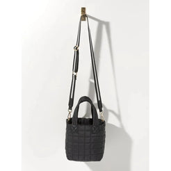 Ezra Mini Tote Cross-Body In Black - Miles and Bishop