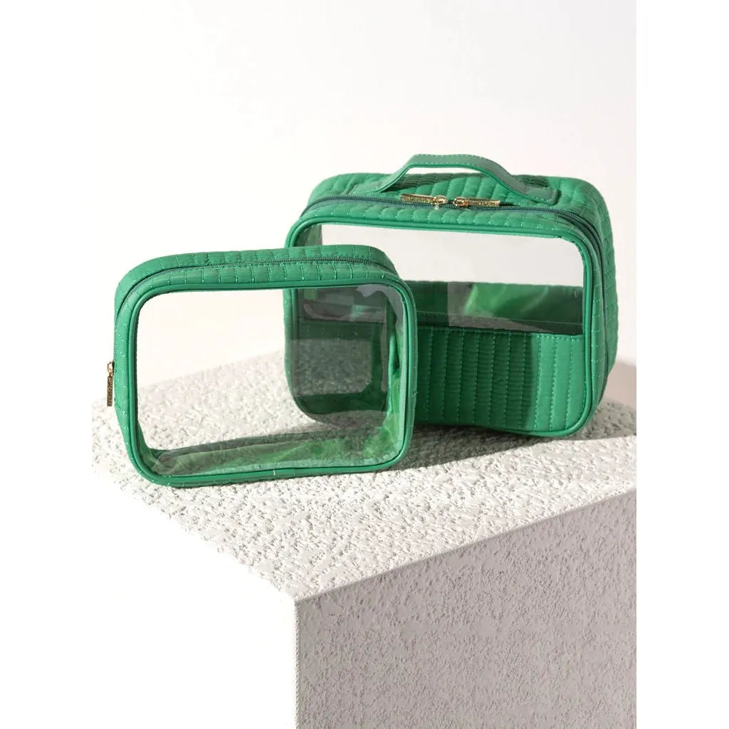 Ezra Set Of 2 Clear Cosmetic Cases - Miles and Bishop