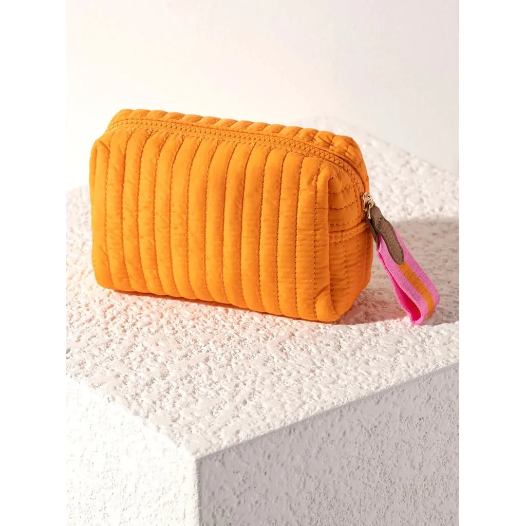 Ezra Small Orange Cosmetic Pouch - Miles and Bishop