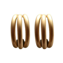 Gold Triple Statement Hoop Earrings - Miles and Bishop