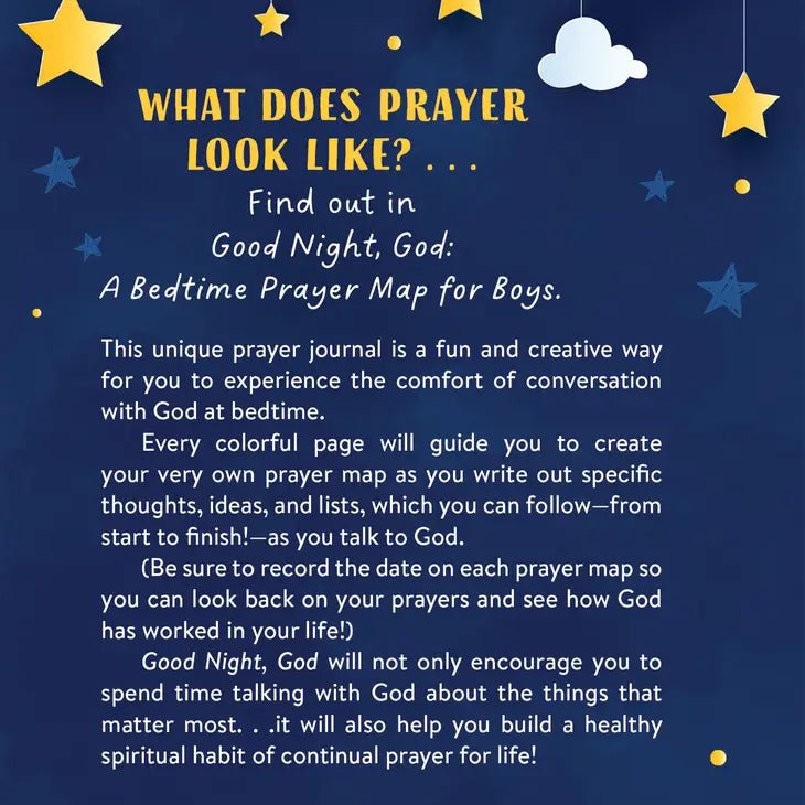 Good Night God, Prayer Map for Boys