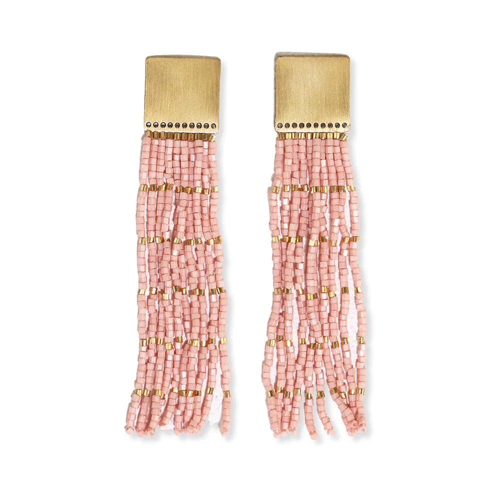 Harlow Blush Brass Earrings - Miles and Bishop