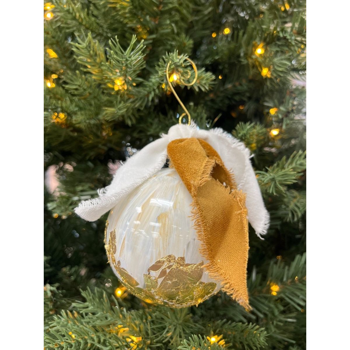 J. Bell Art | Gold Leaf Hand Painted Christmas Ball - Miles and Bishop