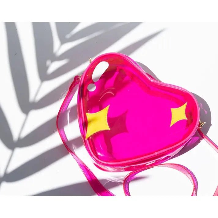 Jelly Sparkling Heart Emoji Handbag - Miles and Bishop