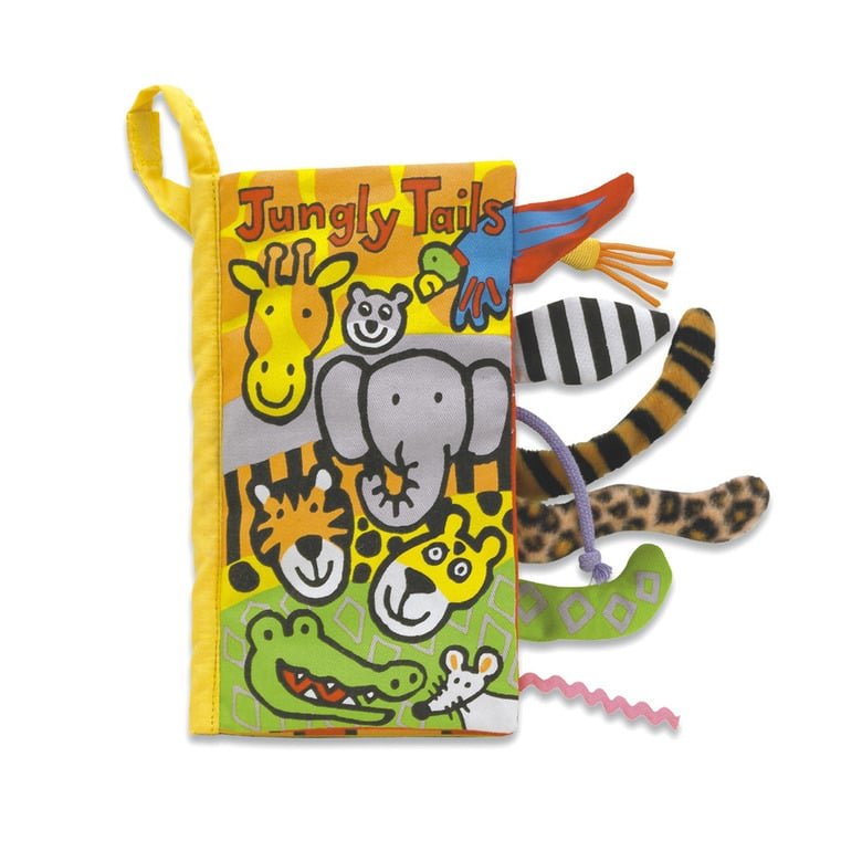 Jellycat Jungle Tails Crinkle Book - Miles and Bishop