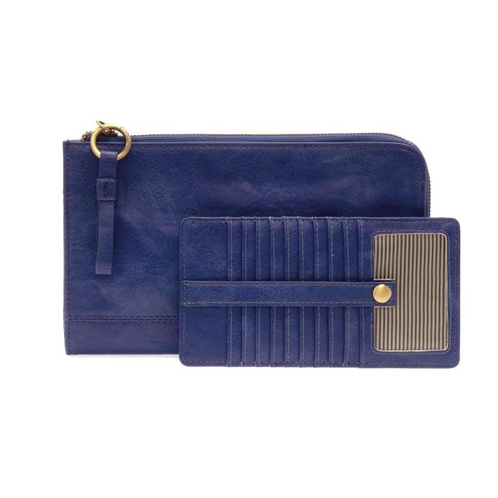 Karina Monaco Blue Wallet/Wristlet - Miles and Bishop