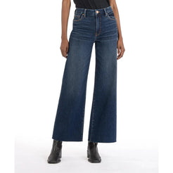 KUT Meg High Rise Fab Ab Wide Leg Raw (Exhibited Wash) - Miles and Bishop