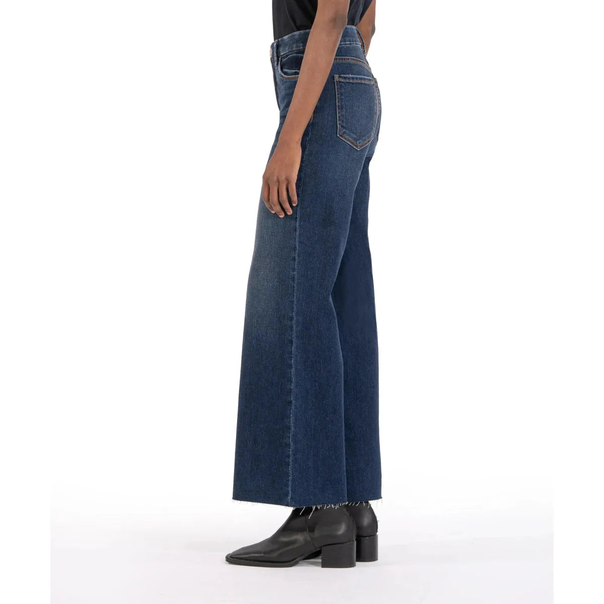 KUT Meg High Rise Fab Ab Wide Leg Raw (Exhibited Wash) - Miles and Bishop
