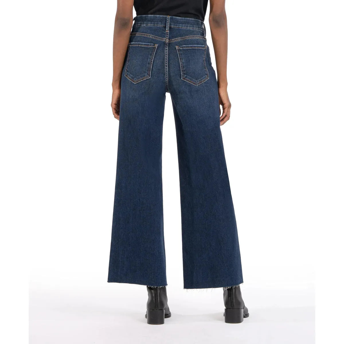 KUT Meg High Rise Fab Ab Wide Leg Raw (Exhibited Wash) - Miles and Bishop