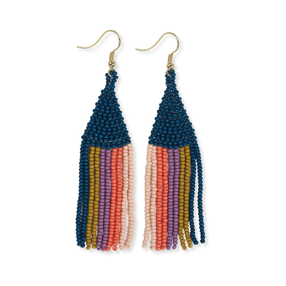 Lennon Citrus + Coral Fringe Earrings - Miles and Bishop