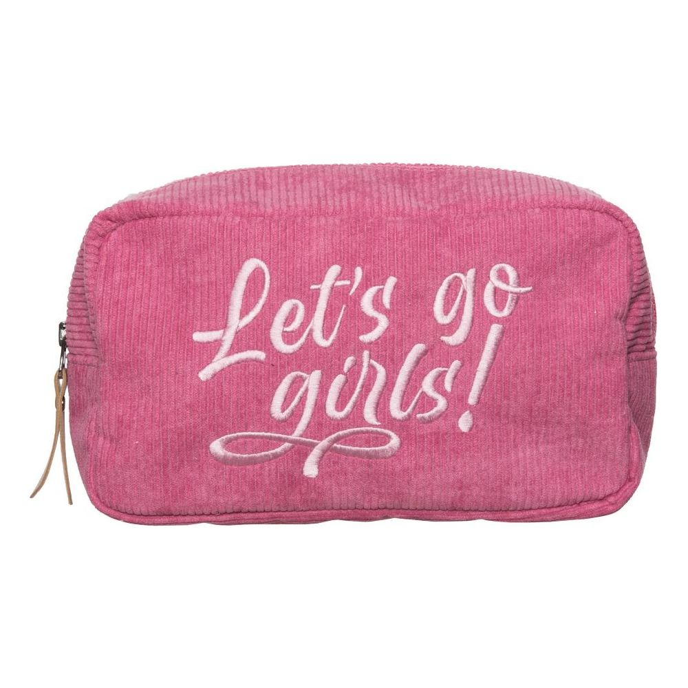 Let's Go Girls Corduroy Cosmetic Bag