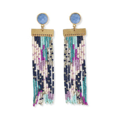 Lilah Light Blue Semi-Precious Stone Post Earring - Miles and Bishop
