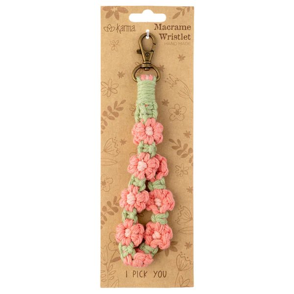 Macrame Flower Keychain - Miles and Bishop