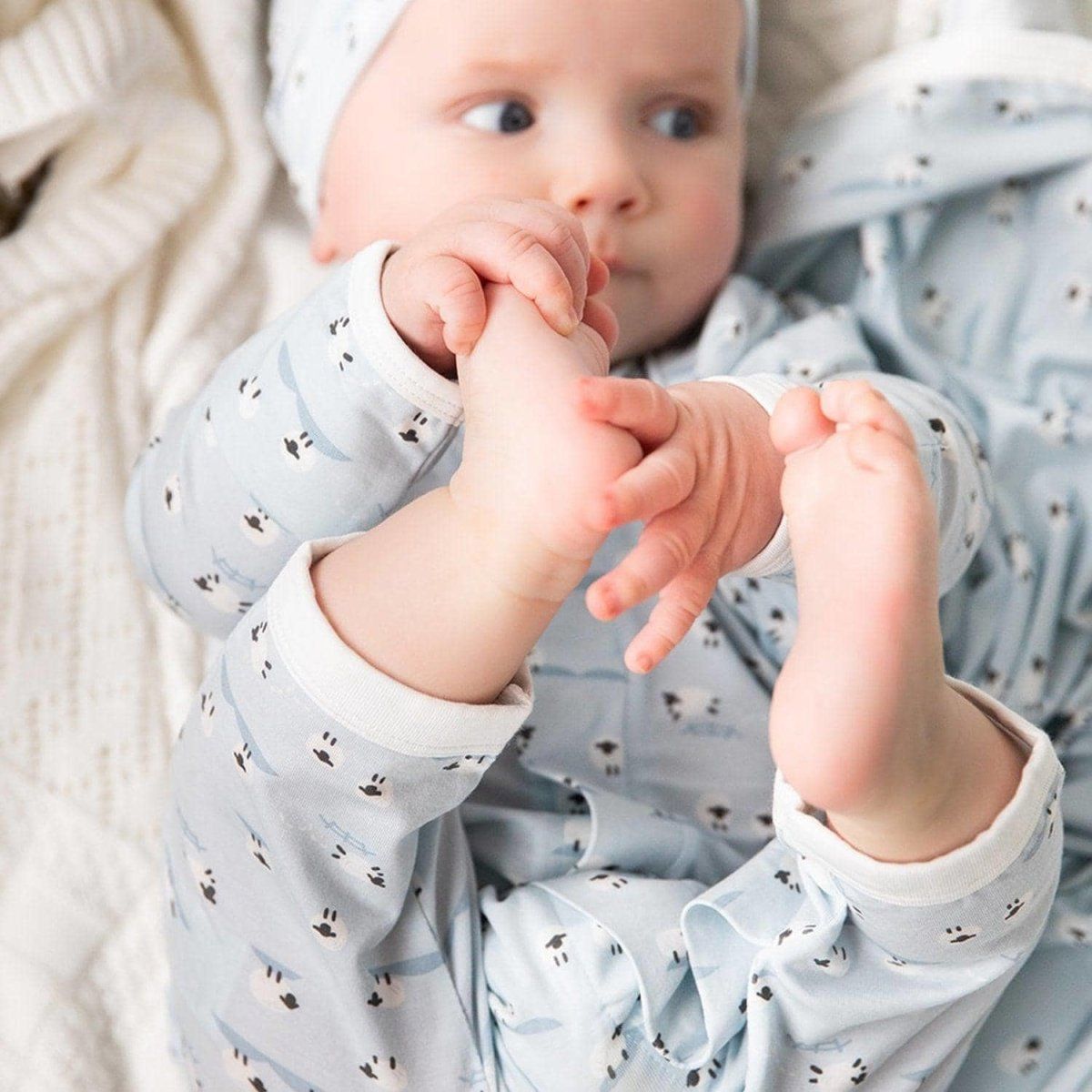 Magnetic Me Blue Baa Baa Baby Coverall - Miles and Bishop