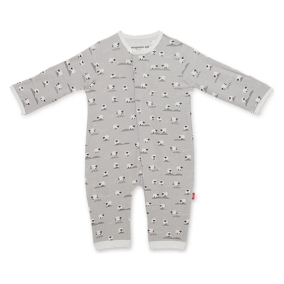 Magnetic Me Gray Baa Baa Baby Coverall - Miles and Bishop