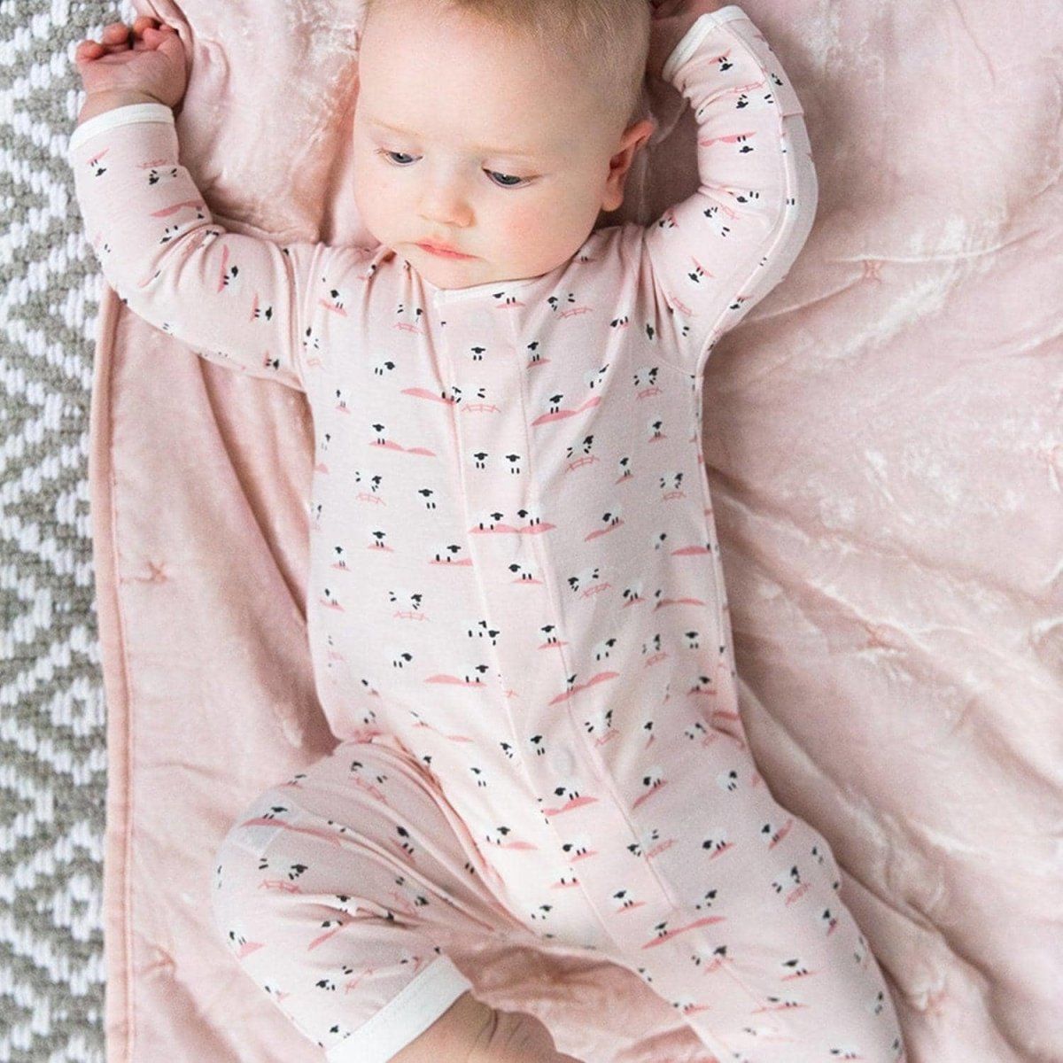 Magnetic Me Pink Baa Baa Baby Coverall - Miles and Bishop