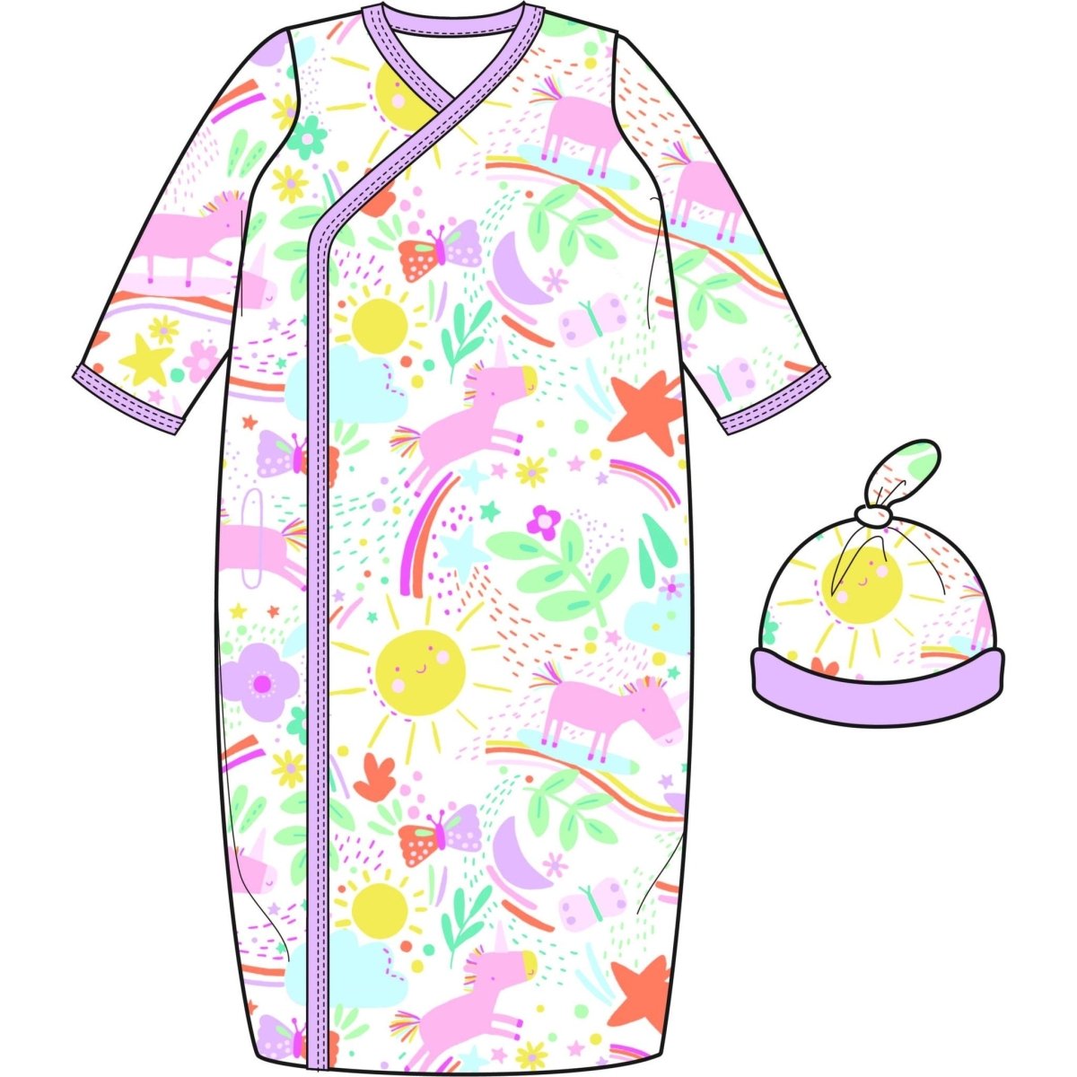 Magnetic Me Sunny Day Vibes Gown + Hat Set - Miles and Bishop