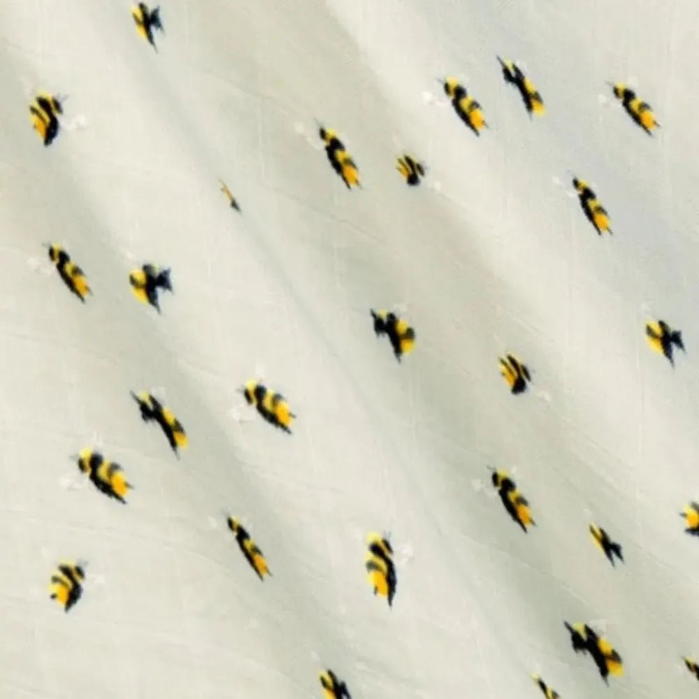 Milk Barn Bumblebee Bamboo Muslin Swaddle Blanket - Miles and Bishop