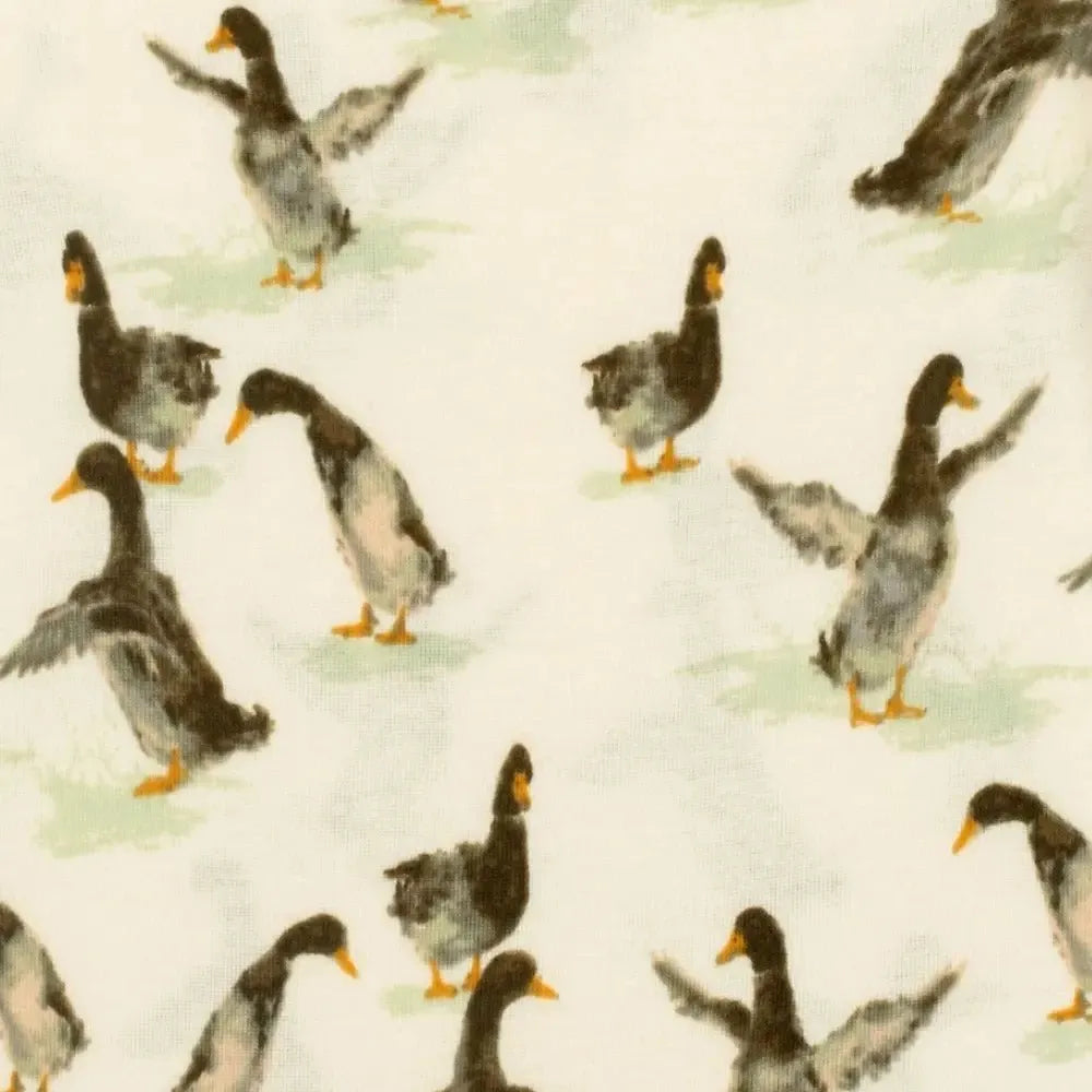 Milkbarn Duck Organic Cotton Zipper Footie - Miles and Bishop