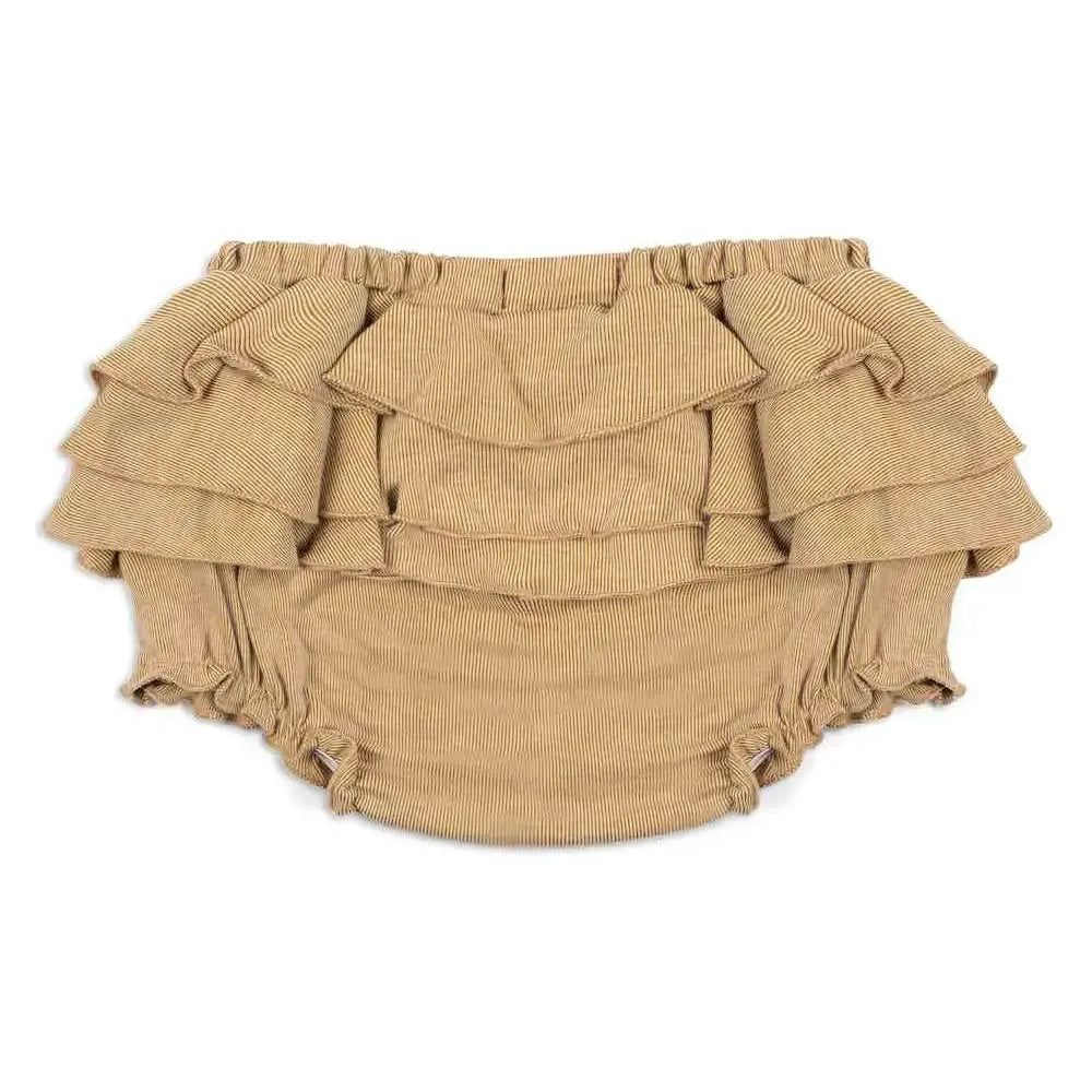 Milkbarn Rust Pinstripe Ruffle Bloomers - Miles and Bishop