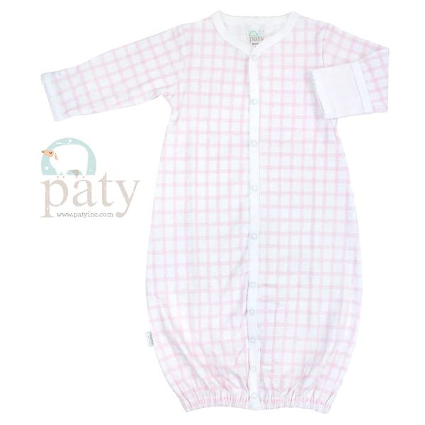 Pima Watercolor Gingham Converter Gown - Miles and Bishop