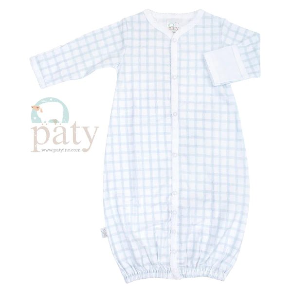Pima Watercolor Gingham Converter Gown