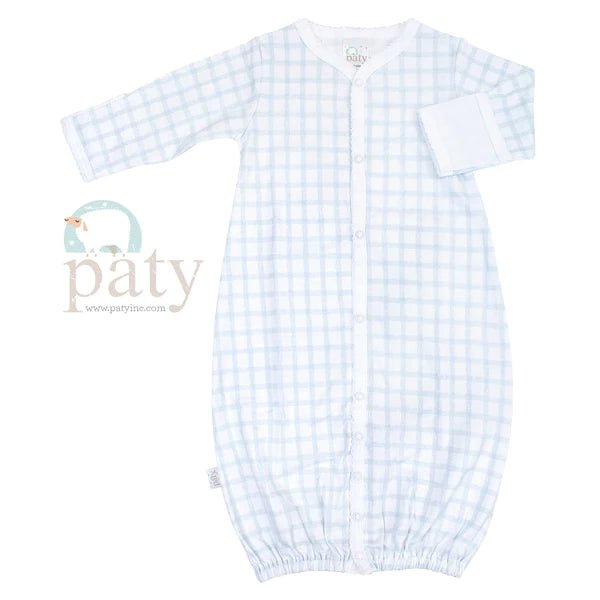 Pima Watercolor Gingham Converter Gown - Miles and Bishop