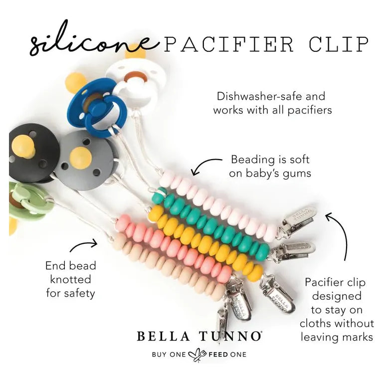 Pink Pacifier Clip - Miles and Bishop