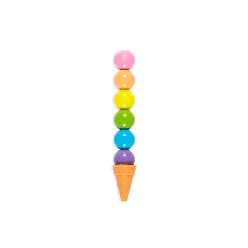 Rainbow Scoops Stacking Crayons + Scented Eraser - Miles and Bishop