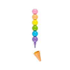 Rainbow Scoops Stacking Crayons + Scented Eraser - Miles and Bishop