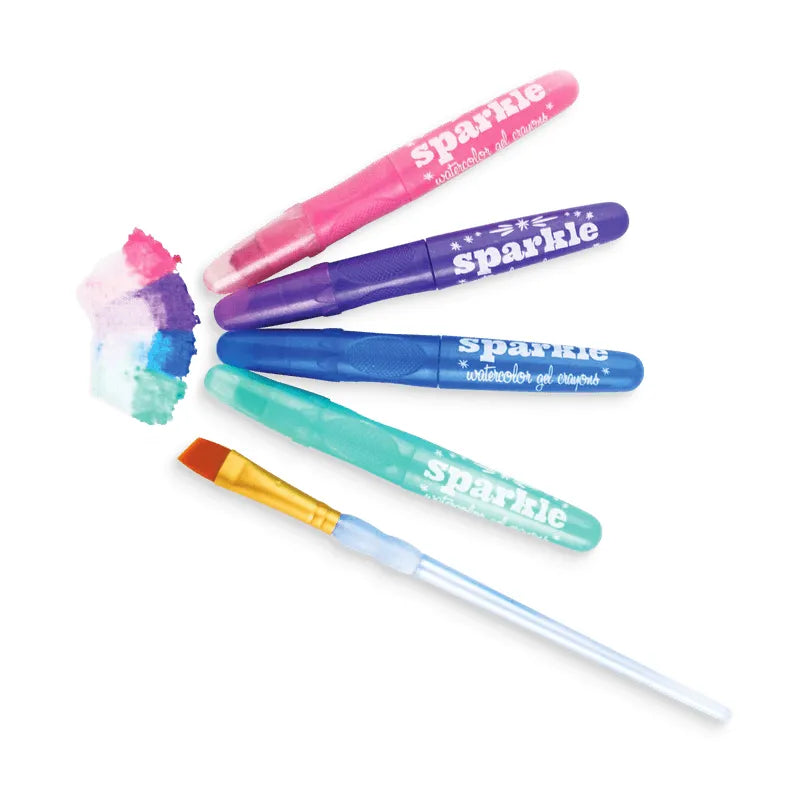 Rainbow Sparkle Watercolor Gel Crayons - Miles and Bishop