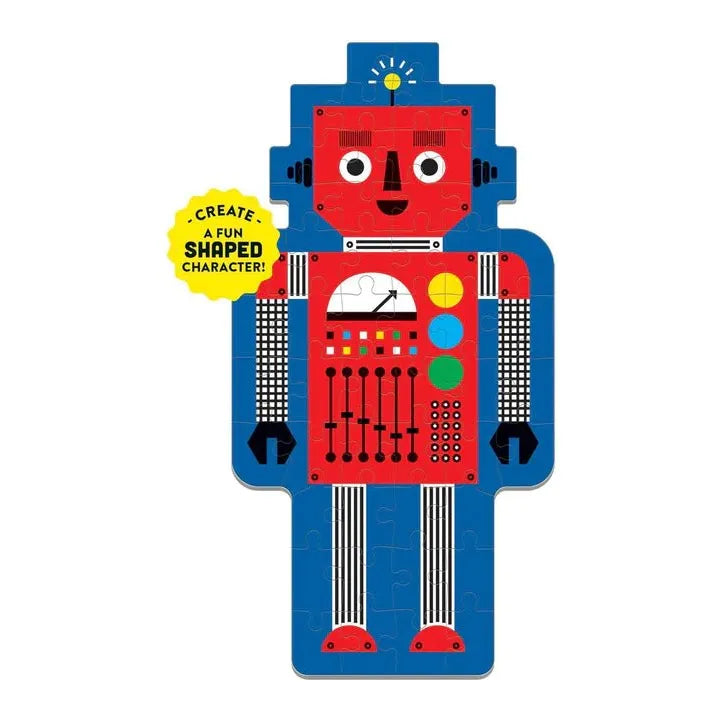 Robot 50 Piece Shaped Character Puzzle - Miles and Bishop