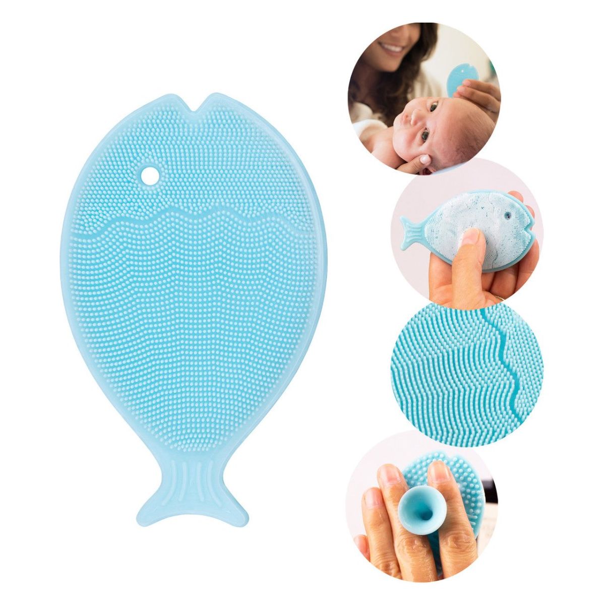 Silicone Mini Fish Scrub - Miles and Bishop